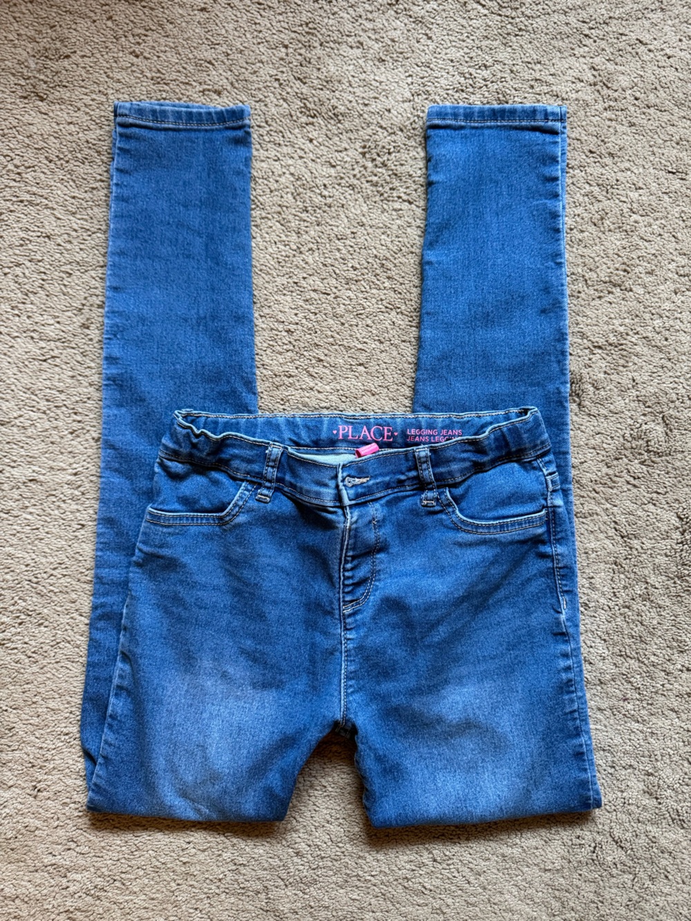 The Children's Place Blue Denim-Look Jeggings